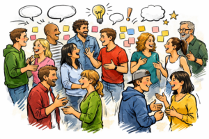 Startseite 1 Menschen in einem Liberating Structures Workshop