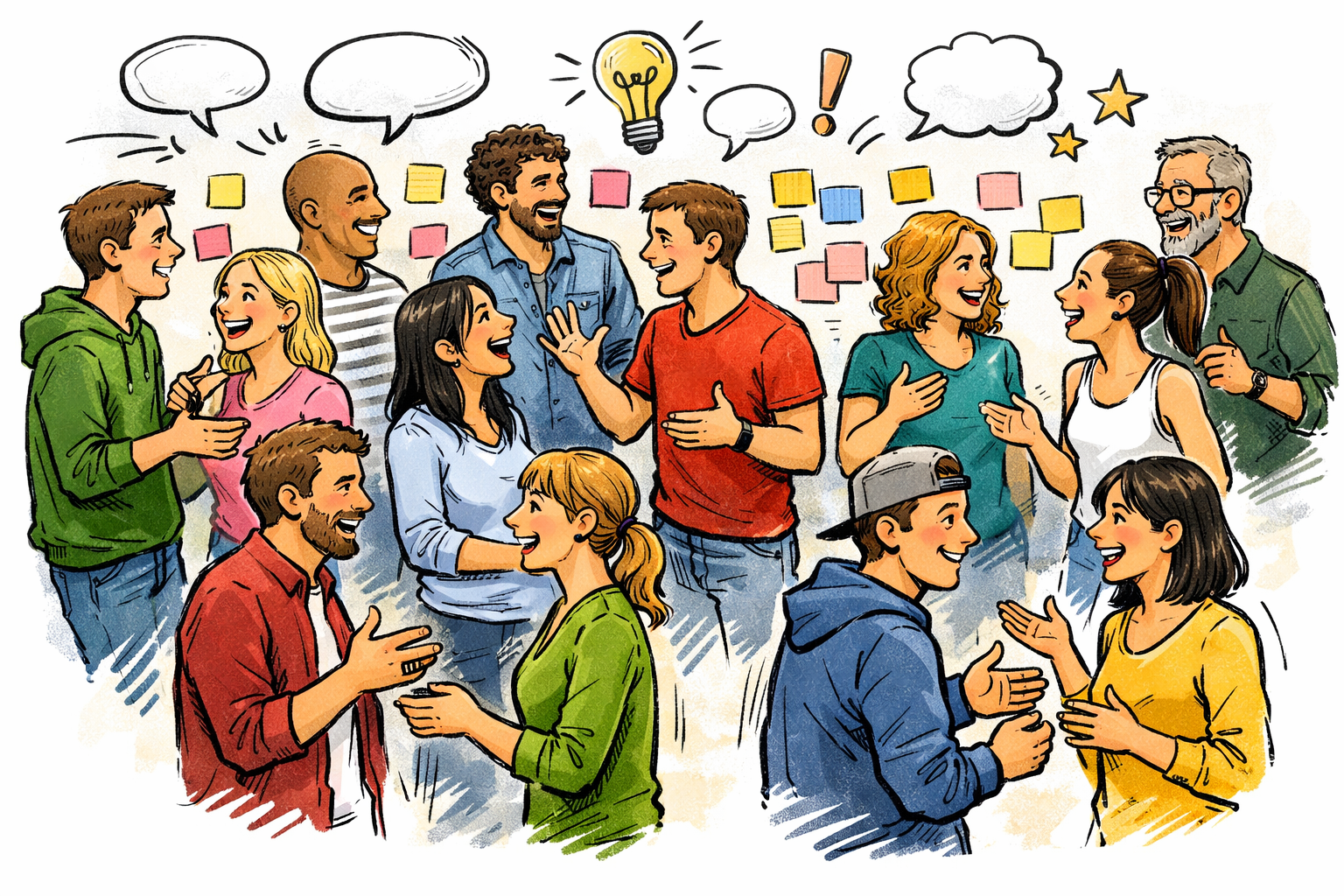 Menschen in einem Liberating Structures Workshop